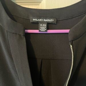 Hilary Radley Black Business Casual Sleeveless Blouse